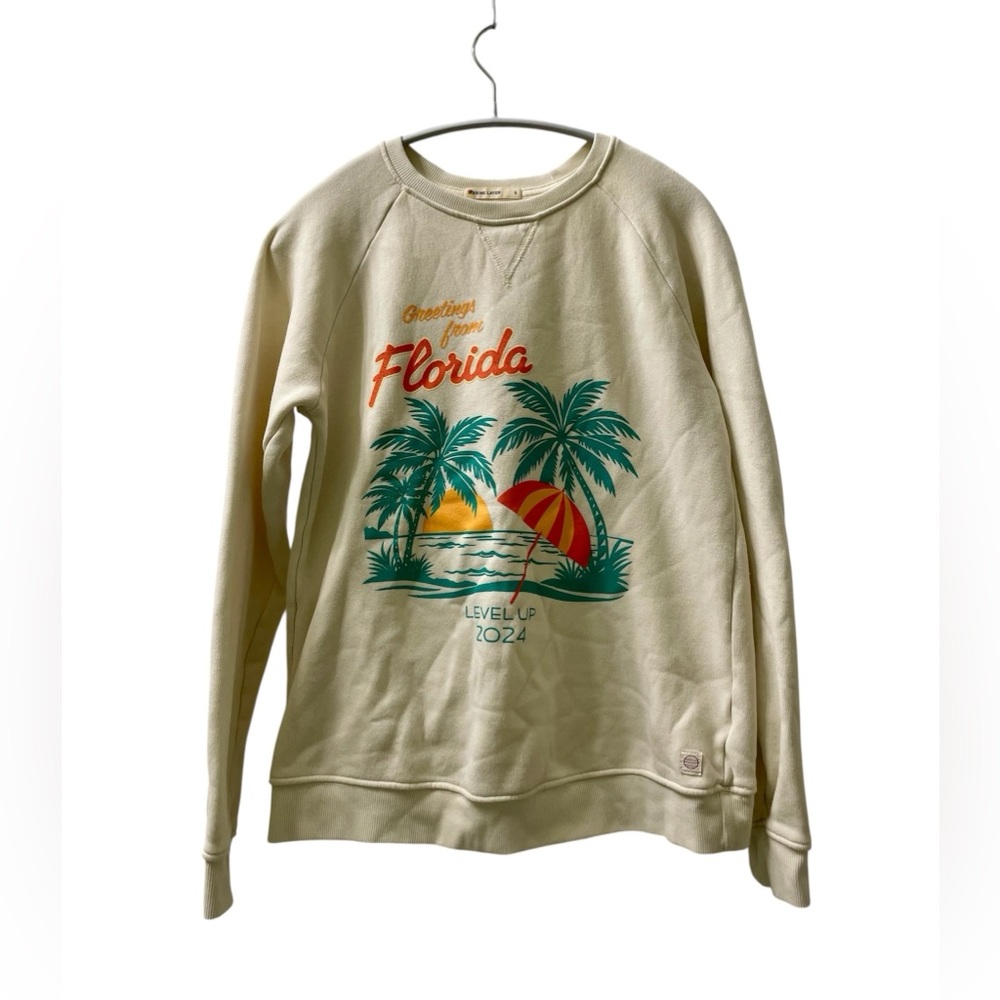 Marine Layer Cream Welcome To Florida Sweatshirt